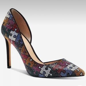 Puzzle print bling INC international concepts pumps shoes 6.5